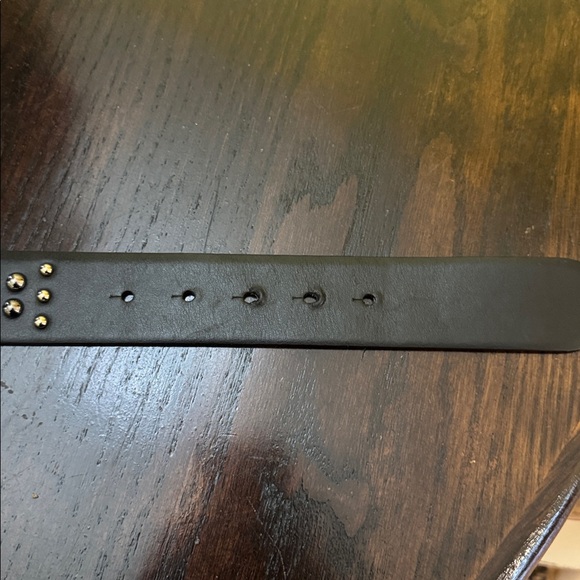 Versace Black Belt with Silver Studs - Picture 3 of 4